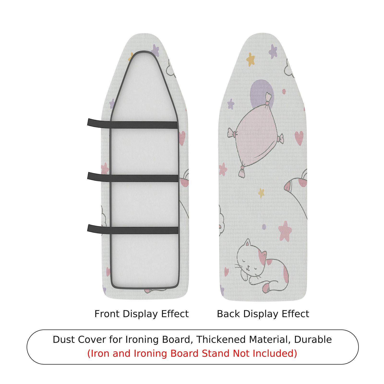 1-Piece Cat Star Pastel  Ironing Board Cover, Universal Size, Without Board