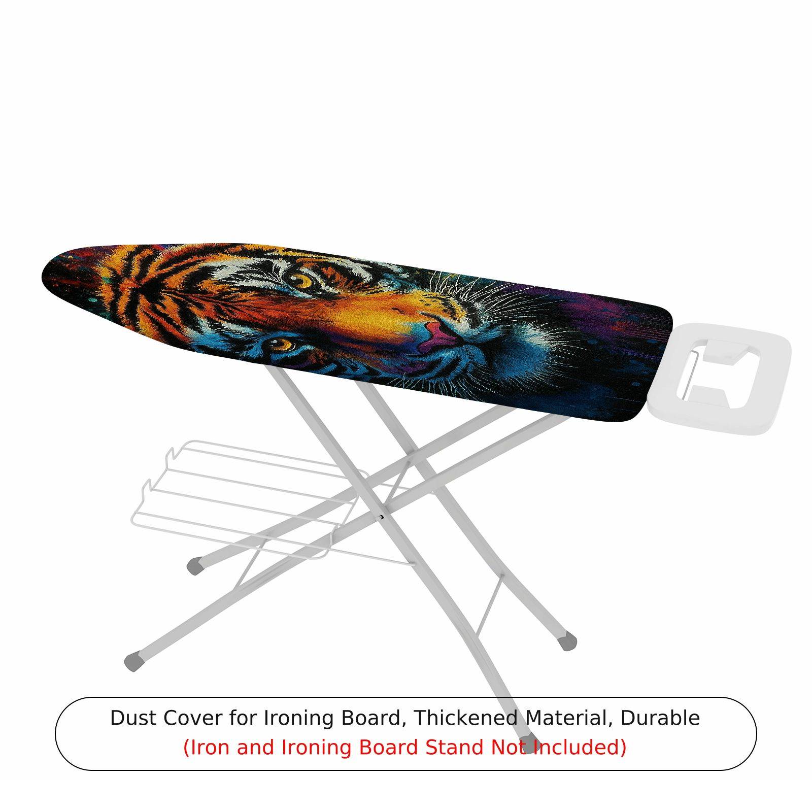 1-Piece Tiger Art Colorful Animal  Ironing Board Cover, Universal Size, Without Board