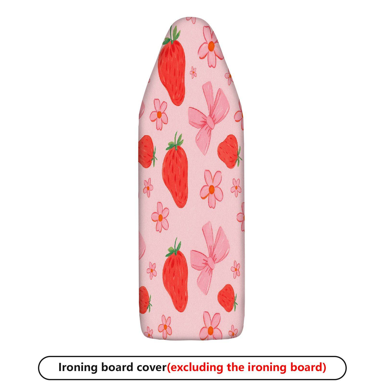 1-Piece Strawberry Bow Flower  Ironing Board Cover, Universal Size, Without Board