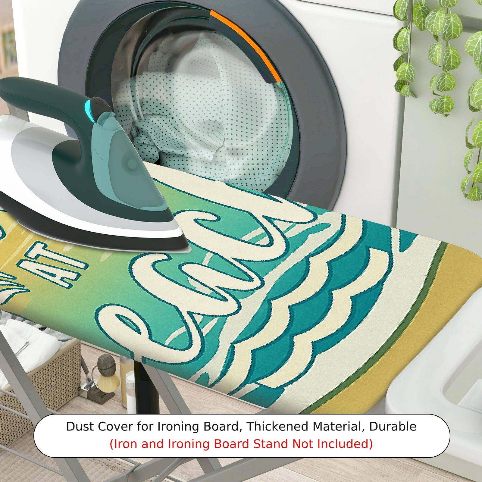 1-Piece Beach Vacation Relax  Ironing Board Cover, Universal Size, Without Board