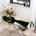 1-Piece Black Cat Green Eyes Cute  Ironing Board Cover, Universal Size, Without Board