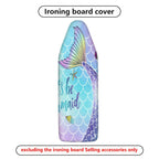 1-Piece Mermaid Tail Starfish Seashell  Ironing Board Cover, Universal Size, Without Board