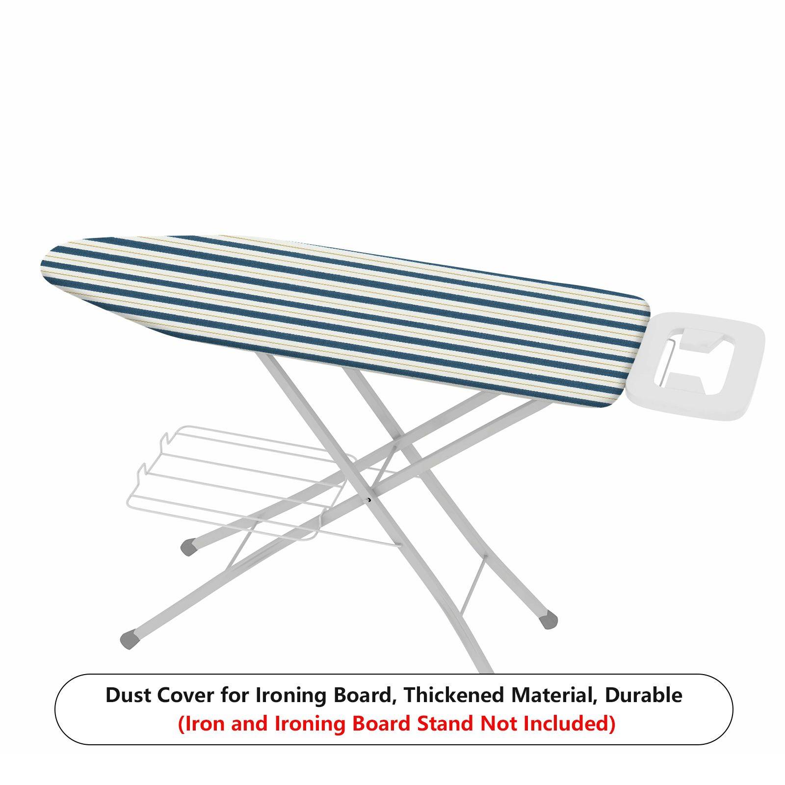 1-Piece Striped Design Navy Blue Pattern Neutral  Ironing Board Cover, Universal Size, Without Board