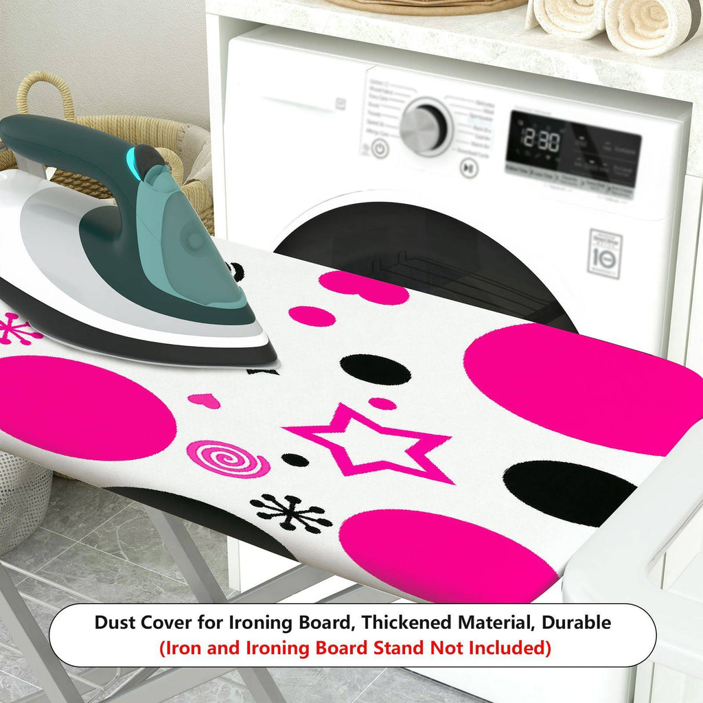 1-Piece Polka Dots Stars Swirls  Ironing Board Cover, Universal Size, Without Board