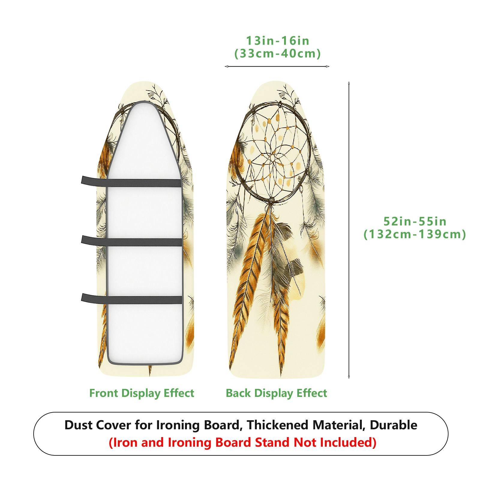 1-Piece Dreamcatcher Feather Pattern  Ironing Board Cover, Universal Size, Without Board