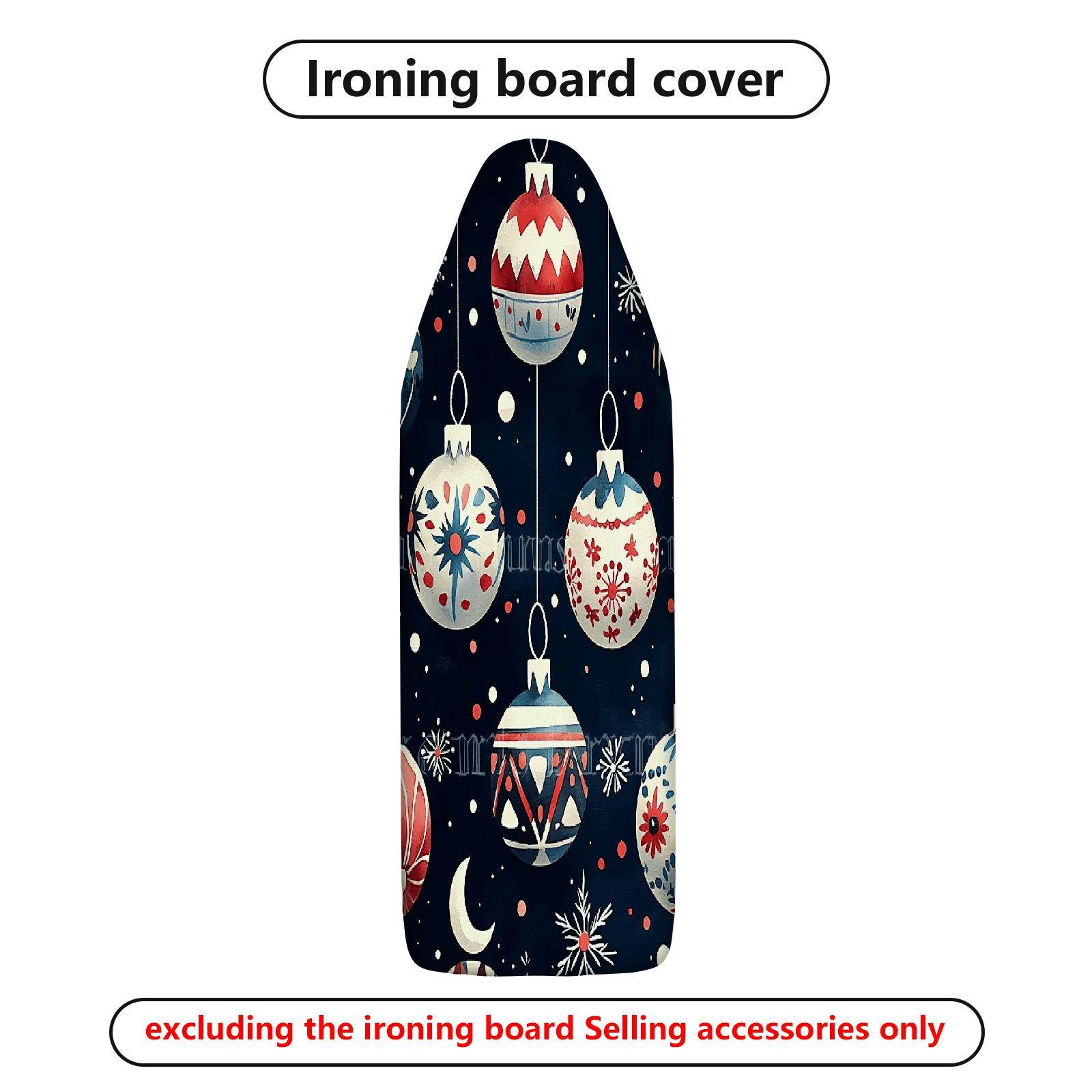 1-Piece Christmas Ornament Ball Snowflake  Ironing Board Cover, Universal Size, Without Board