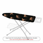 1-Piece Leopard Print Black Pattern Animal  Ironing Board Cover, Universal Size, Without Board
