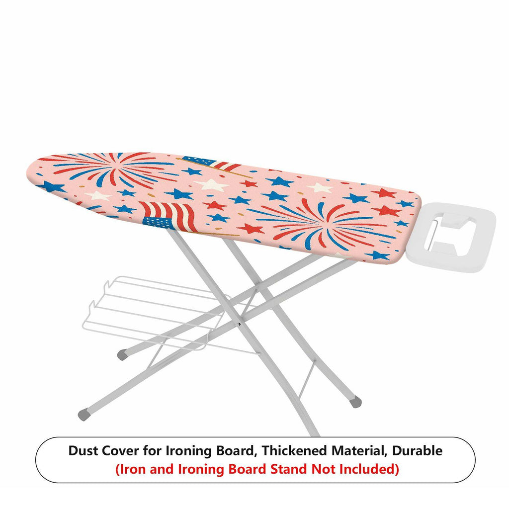 1-Piece Patriotic Fireworks Stars  Ironing Board Cover, Universal Size, Without Board