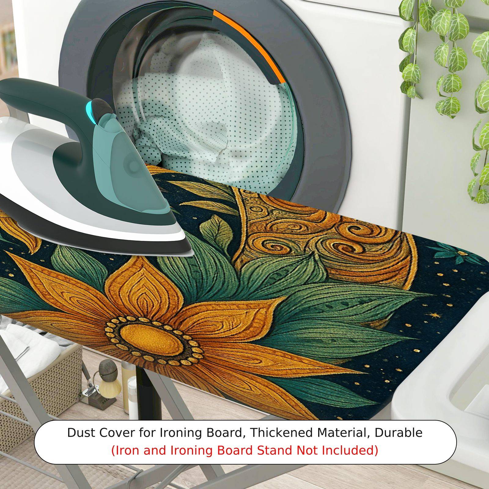 1-Piece Sun Moon Stars  Ironing Board Cover, Universal Size, Without Board