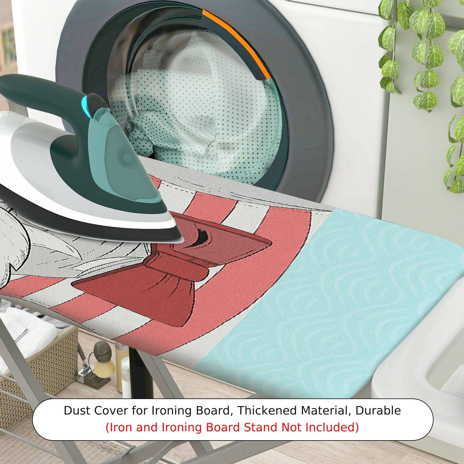 1-Piece Christmas Santa Claus  Ironing Board Cover, Universal Size, Without Board