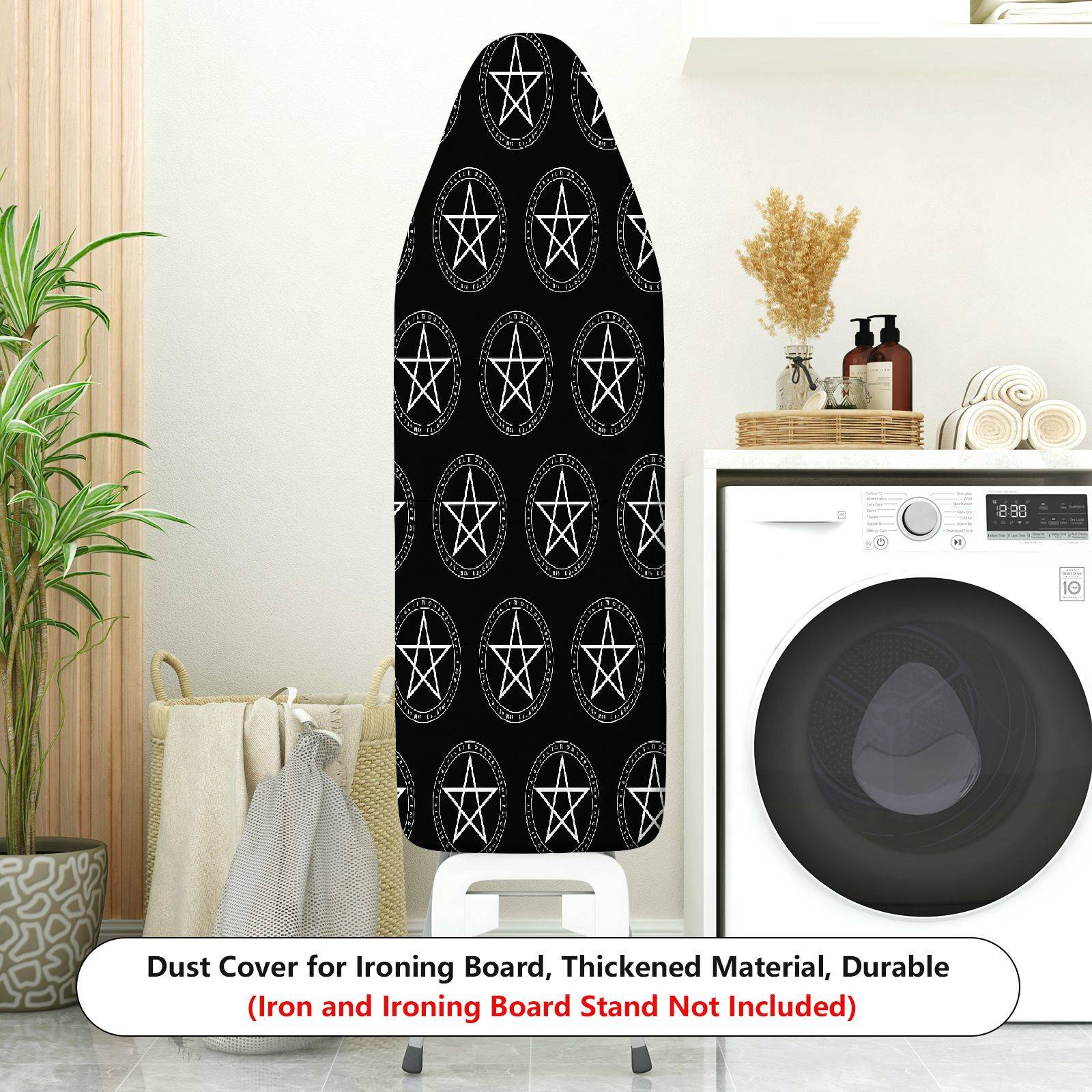 1-Piece Pentagram Black Star Pattern  Ironing Board Cover, Universal Size, Without Board