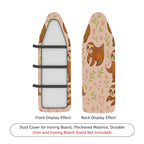 1-Piece Sloth Floral Animal  Ironing Board Cover, Universal Size, Without Board