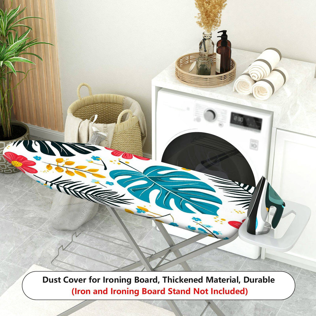 1-Piece Floral Tropical Leaf Pattern Colorful  Ironing Board Cover, Universal Size, Without Board
