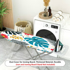 1-Piece Floral Tropical Leaf Pattern Colorful  Ironing Board Cover, Universal Size, Without Board