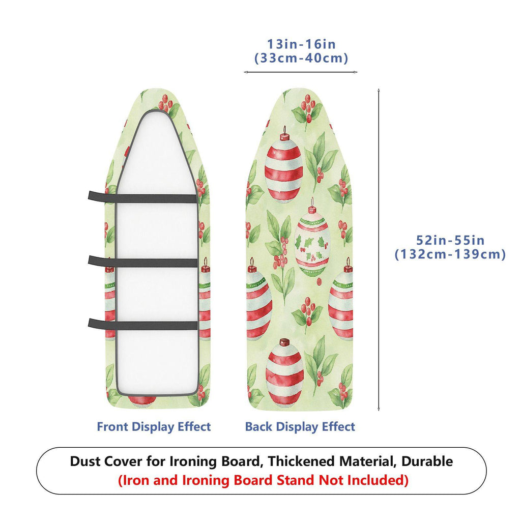 1-Piece Christmas Ornament Holly Berry  Ironing Board Cover, Universal Size, Without Board