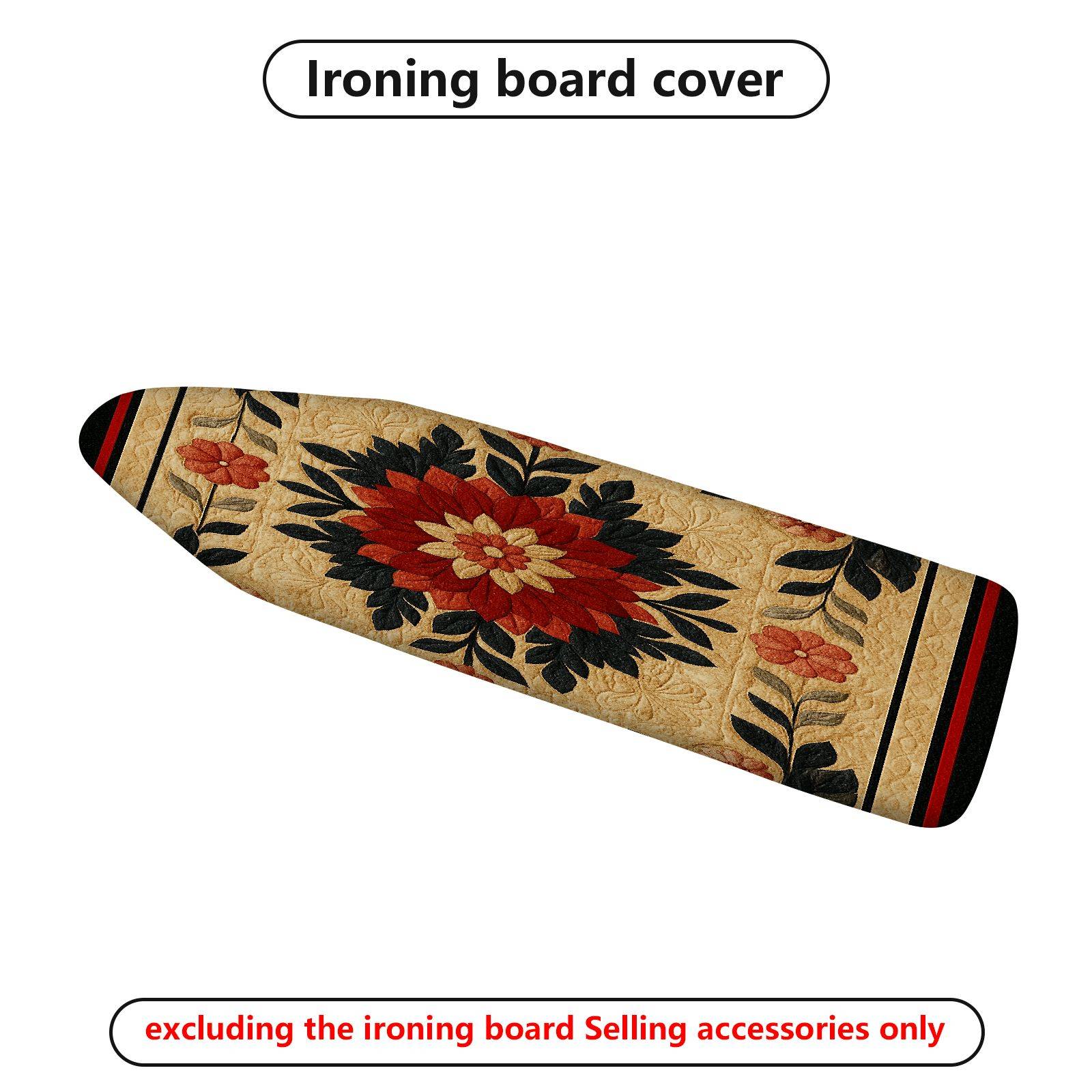 1-Piece Retro Floral Classic  Ironing Board Cover, Universal Size, Without Board