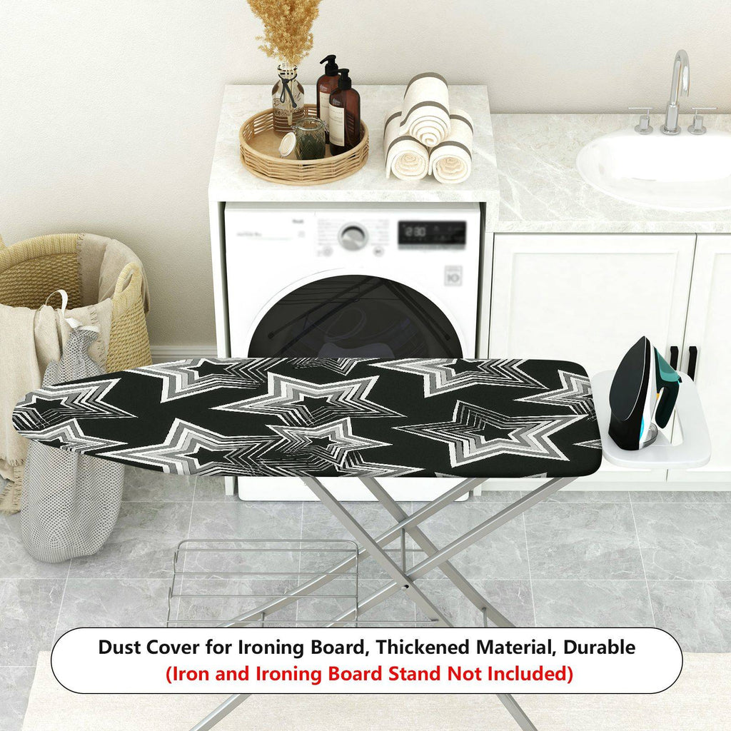 1-Piece Star Pattern Geometric Black  Ironing Board Cover, Universal Size, Without Board
