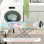 1-Piece Unicorn Rainbow Stars  Ironing Board Cover, Universal Size, Without Board