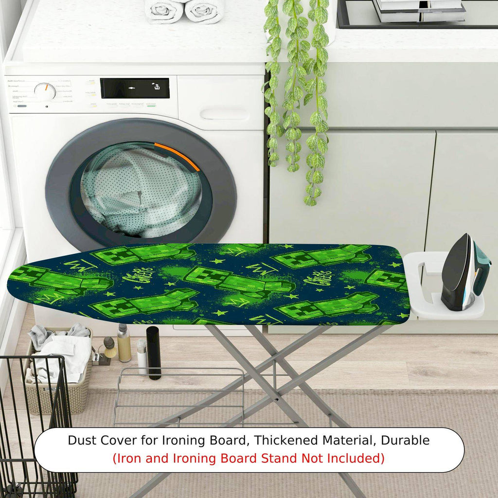 1-Piece Green Stars Blue  Ironing Board Cover, Universal Size, Without Board