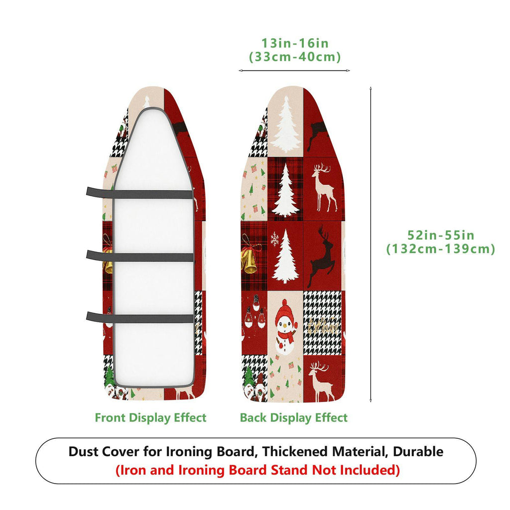 1-Piece Christmas Reindeer Snowman  Ironing Board Cover, Universal Size, Without Board