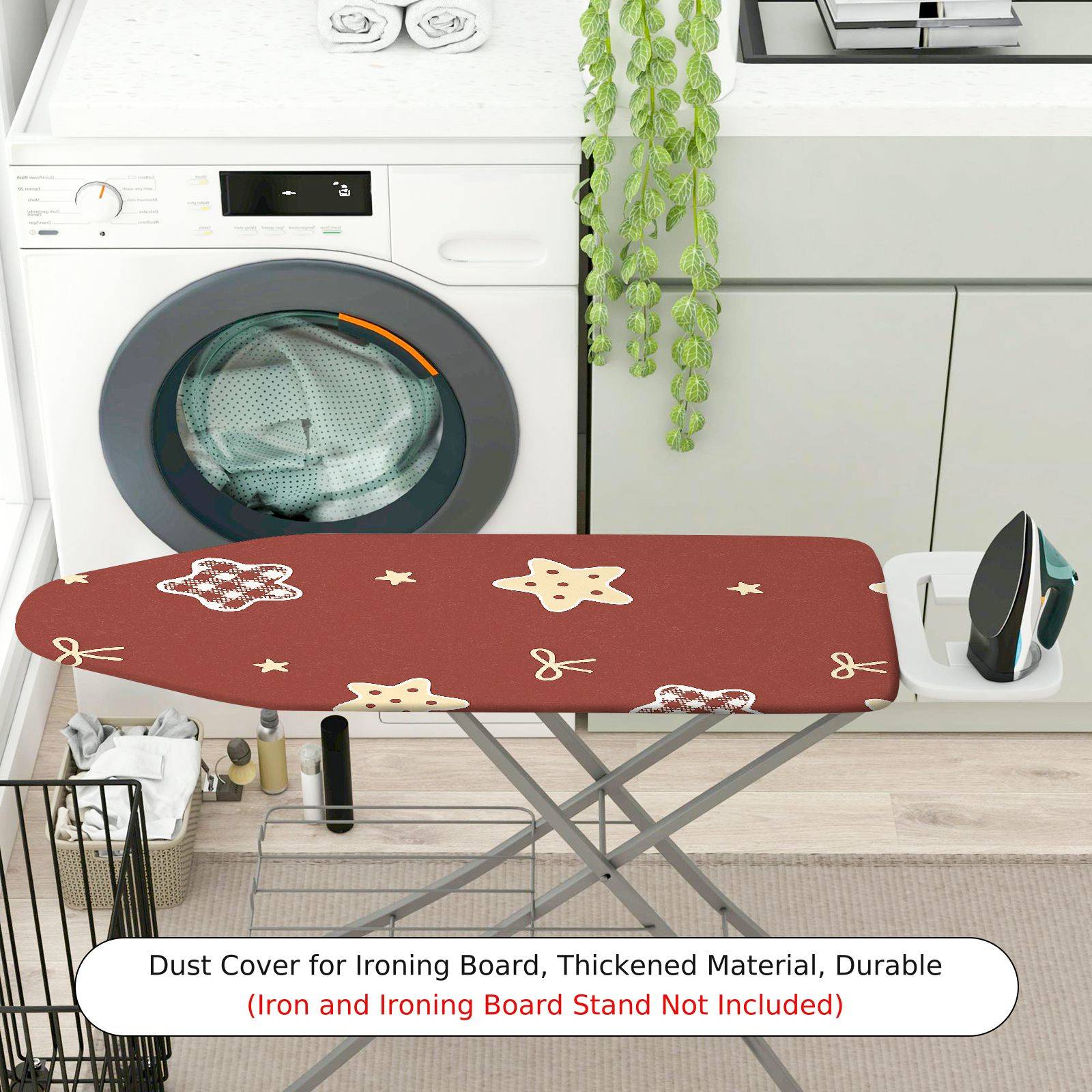 1-Piece Star Bow Plaid  Ironing Board Cover, Universal Size, Without Board