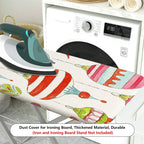 1-Piece Colorful Ornament Festive Christmas  Ironing Board Cover, Universal Size, Without Board