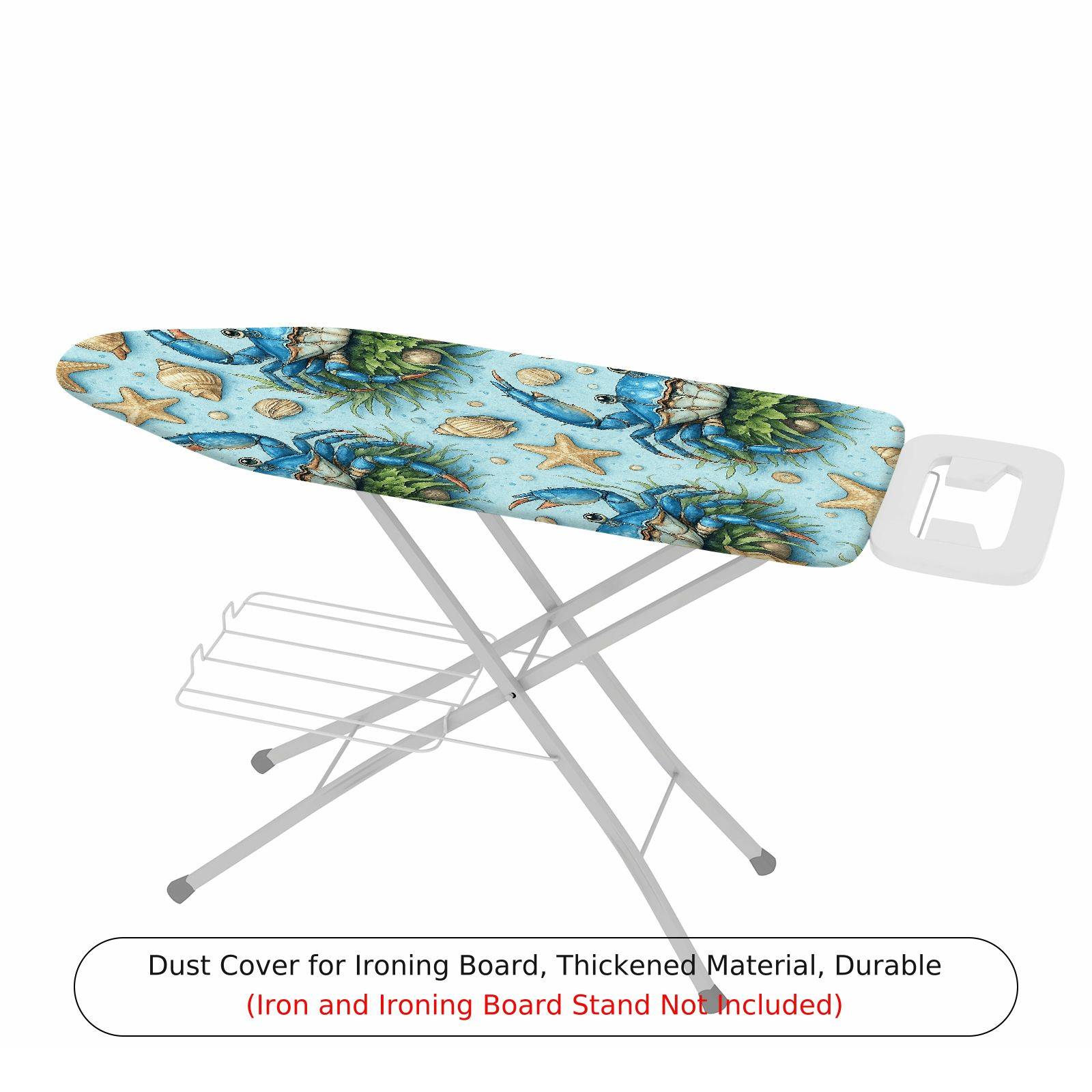 1-Piece Blue Crab Starfish Seashell  Ironing Board Cover, Universal Size, Without Board