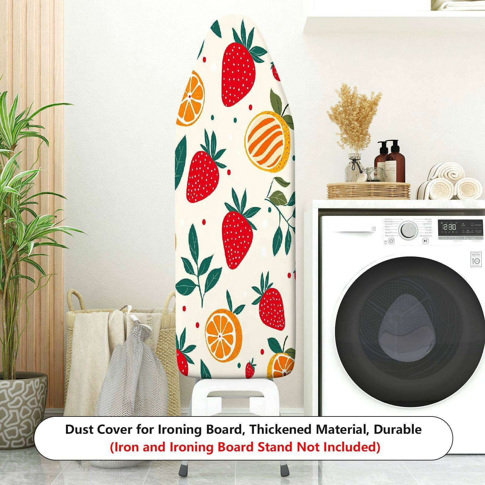 1-Piece Fresh Fruit Strawberry Orange Pattern  Ironing Board Cover, Universal Size, Without Board