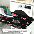 1-Piece Cat Headphones Hearts  Ironing Board Cover, Universal Size, Without Board