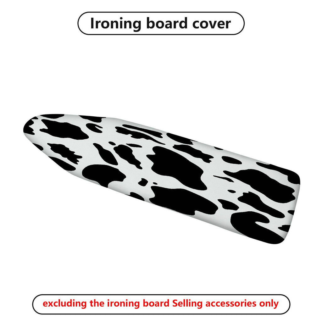 1-Piece Animal Print Black White Cow  Ironing Board Cover, Universal Size, Without Board