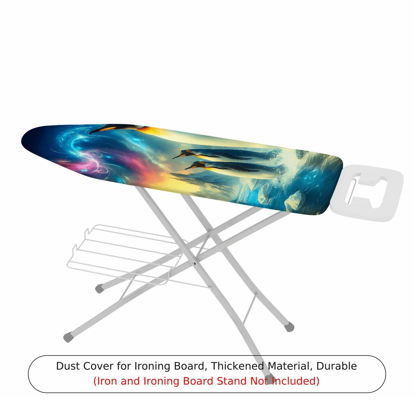 1-Piece Penguin Ocean Fantasy  Ironing Board Cover, Universal Size, Without Board