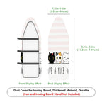 1-Piece Stripe  Cats  Ironing Board Cover, Universal Size, Without Board