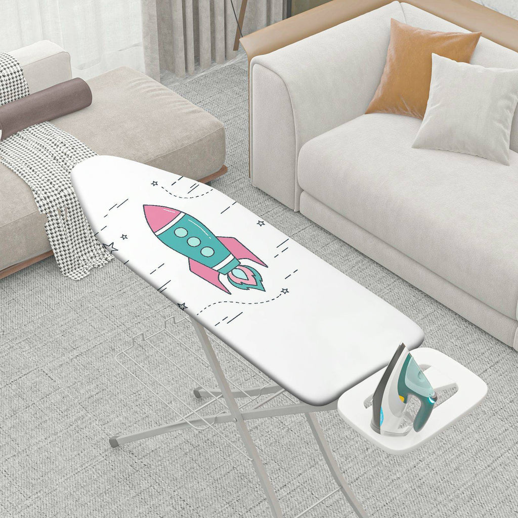 1-Piece Rocket Space Star  Ironing Board Cover, Universal Size, Without Board