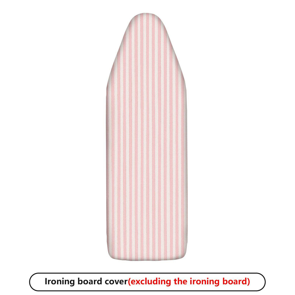 1-Piece Striped Pink White Pastel  Ironing Board Cover, Universal Size, Without Board
