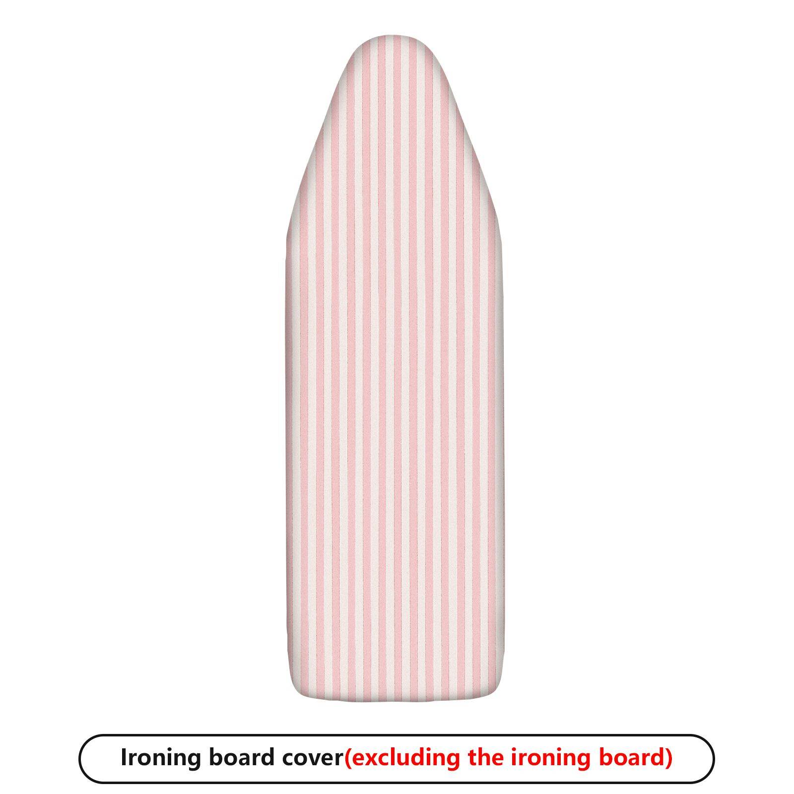 1-Piece Striped Pink White Pastel  Ironing Board Cover, Universal Size, Without Board