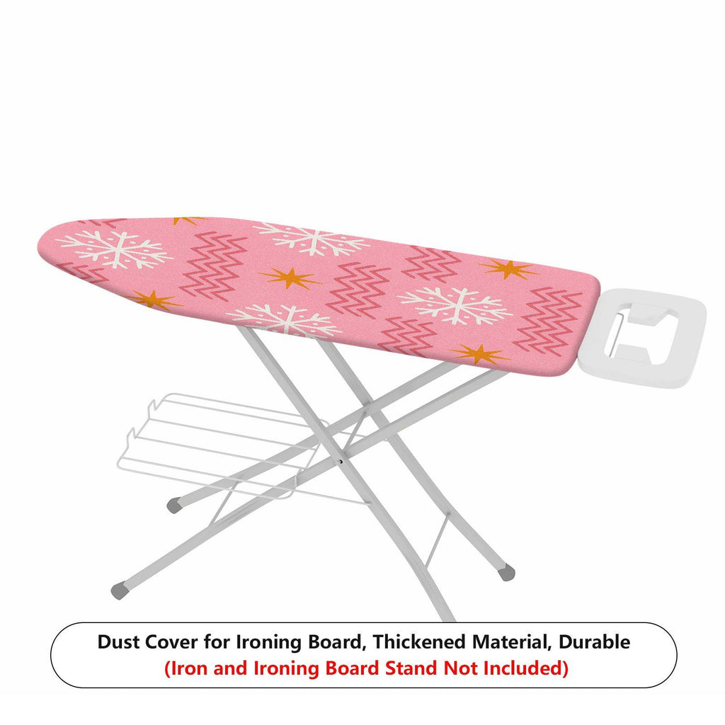 1-Piece Snowflake Star Pattern Pink  Ironing Board Cover, Universal Size, Without Board