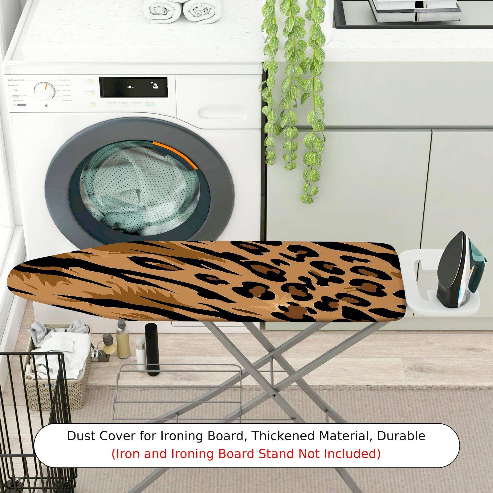 1-Piece Leopard Print Animal Pattern Decorative  Ironing Board Cover, Universal Size, Without Board