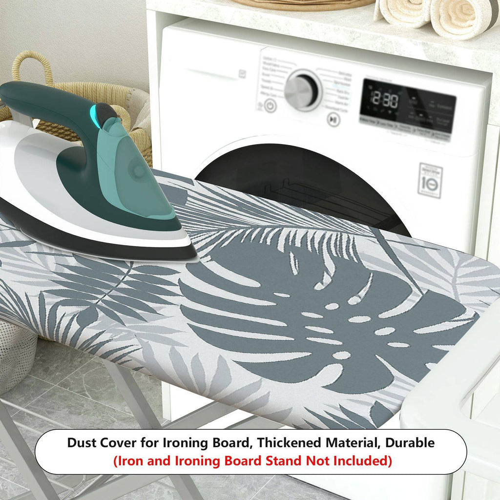1-Piece Tropical Leaf Palm Gray  Ironing Board Cover, Universal Size, Without Board