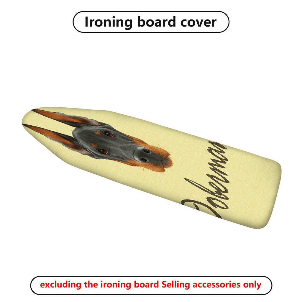 1-Piece Doberman Pet Animal Art  Ironing Board Cover, Universal Size, Without Board