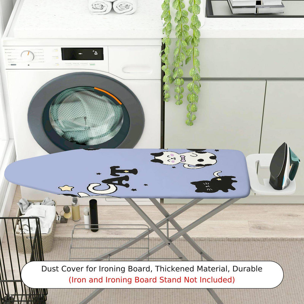 1-Piece Cat Dog Star Moon  Ironing Board Cover, Universal Size, Without Board