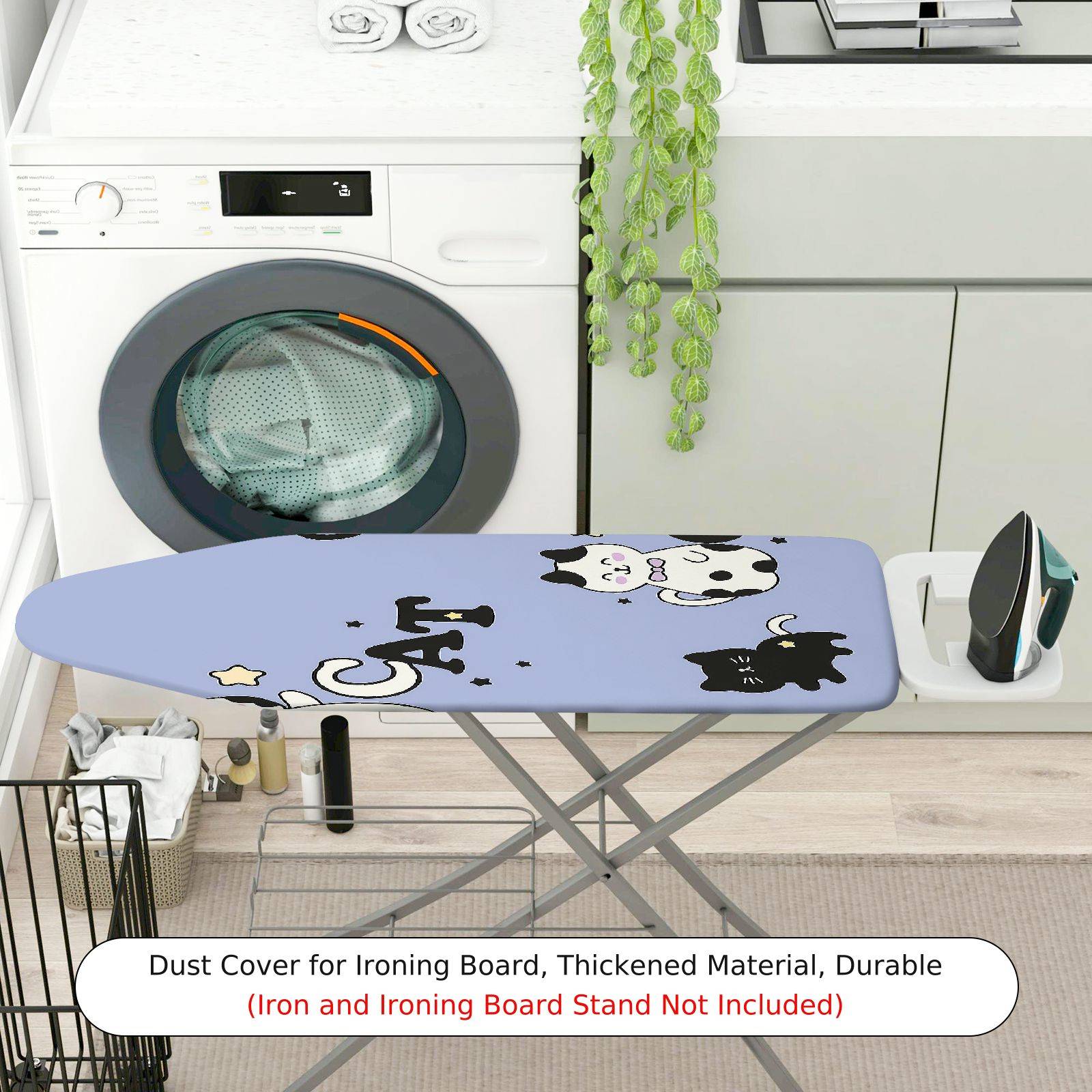 1-Piece Cat Dog Star Moon  Ironing Board Cover, Universal Size, Without Board