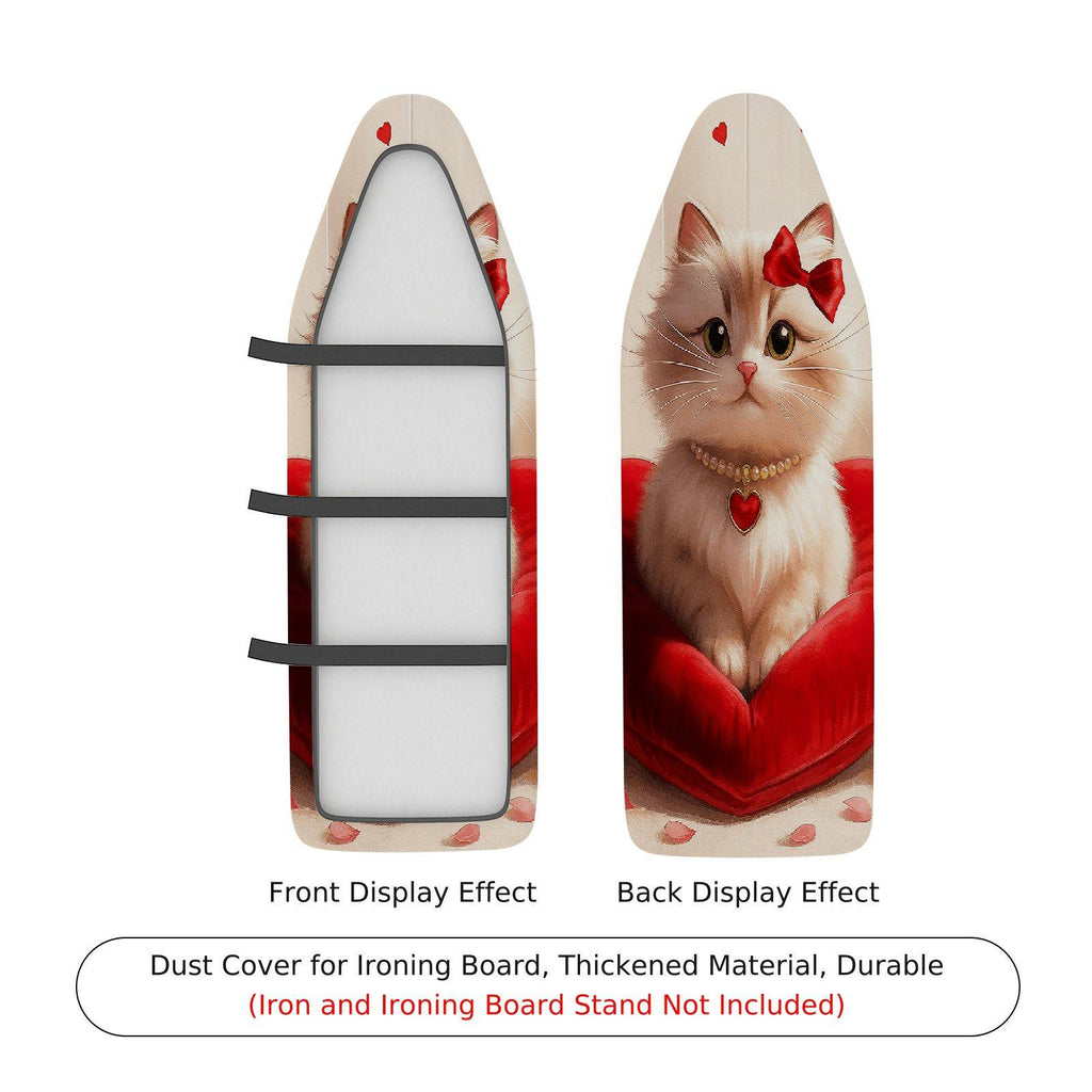 1-Piece Cute Cat Heart Valentine  Ironing Board Cover, Universal Size, Without Board