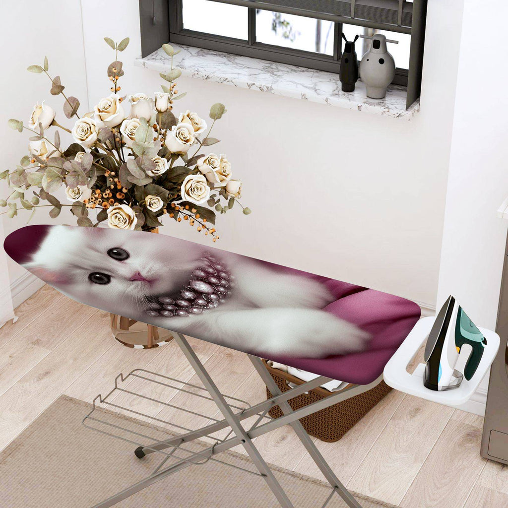 1-Piece Cat Jewel Pink  Ironing Board Cover, Universal Size, Without Board