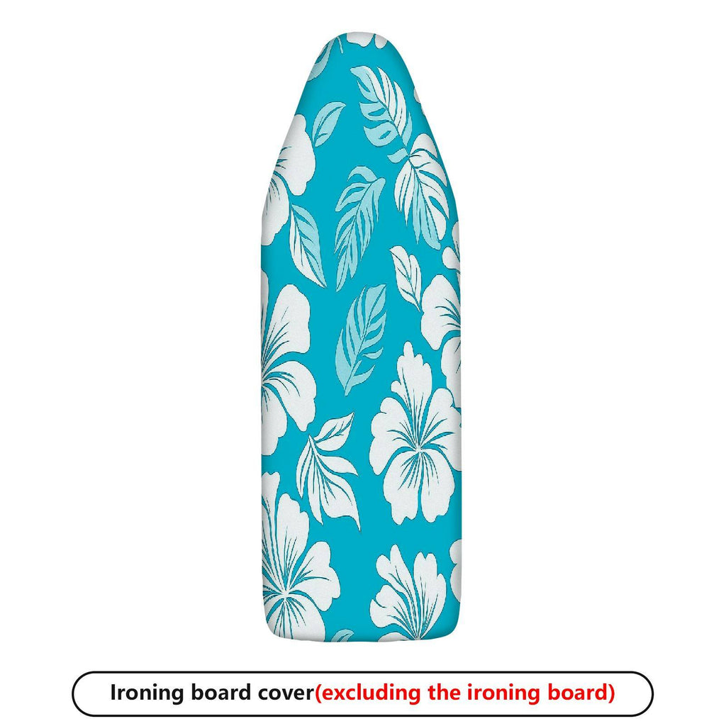 1-Piece Tropical Floral Leaves Blue  Ironing Board Cover, Universal Size, Without Board