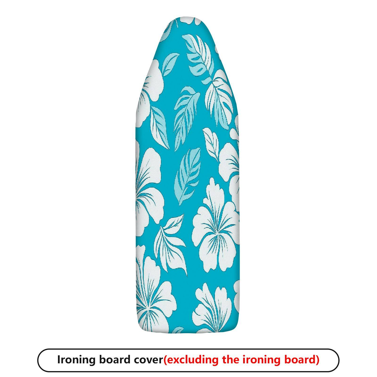 1-Piece Tropical Floral Leaves Blue  Ironing Board Cover, Universal Size, Without Board