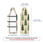 1-Piece Christmas Green Tree Star  Ironing Board Cover, Universal Size, Without Board