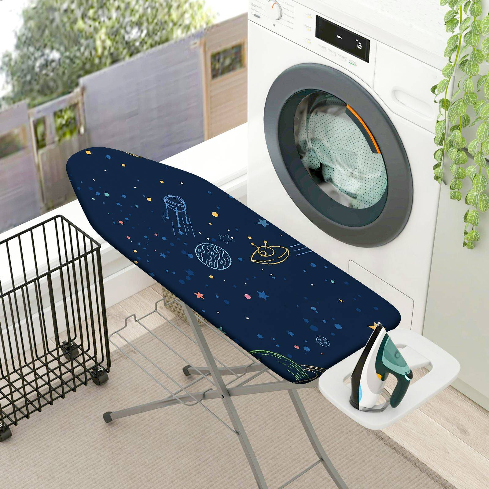 1-Piece Space Galaxy Stars  Ironing Board Cover, Universal Size, Without Board