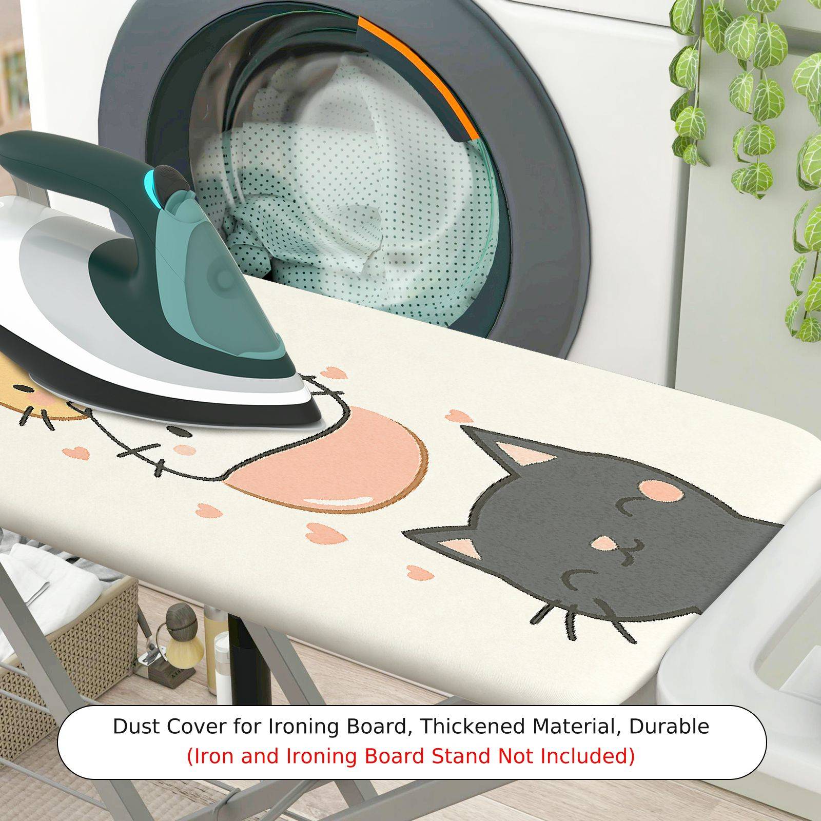 1-Piece Cute Cat Heart  Ironing Board Cover, Universal Size, Without Board