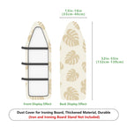 1-Piece Tropical Leaf Beige Pattern  Ironing Board Cover, Universal Size, Without Board
