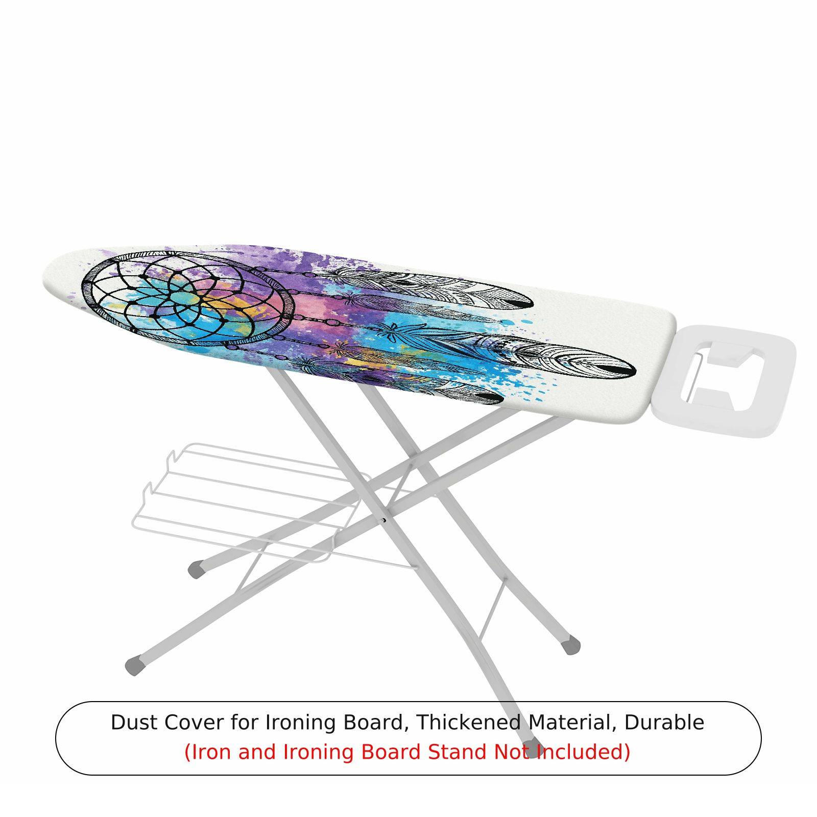 1-Piece Dreamcatcher Colorful Feather Pattern  Ironing Board Cover, Universal Size, Without Board
